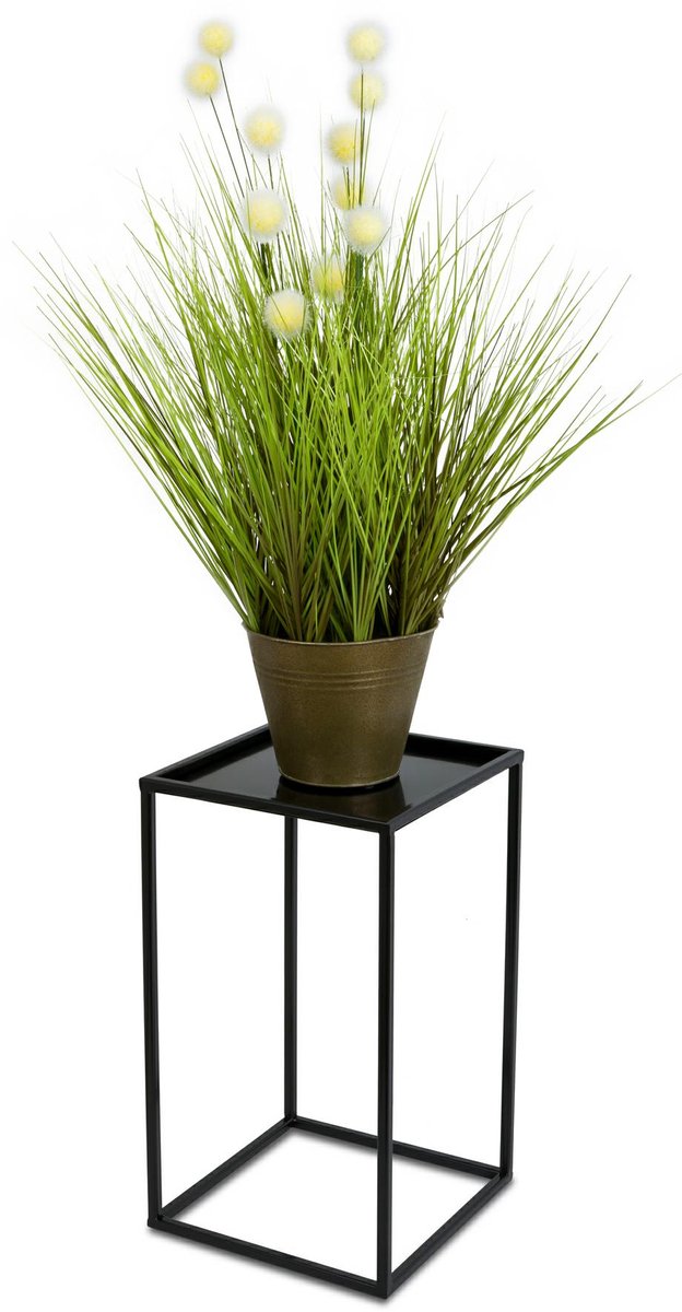 HowHomely - Moderne Vrijstaande Bloemenstandaard - 40cm - Zwart - Industrieel Design