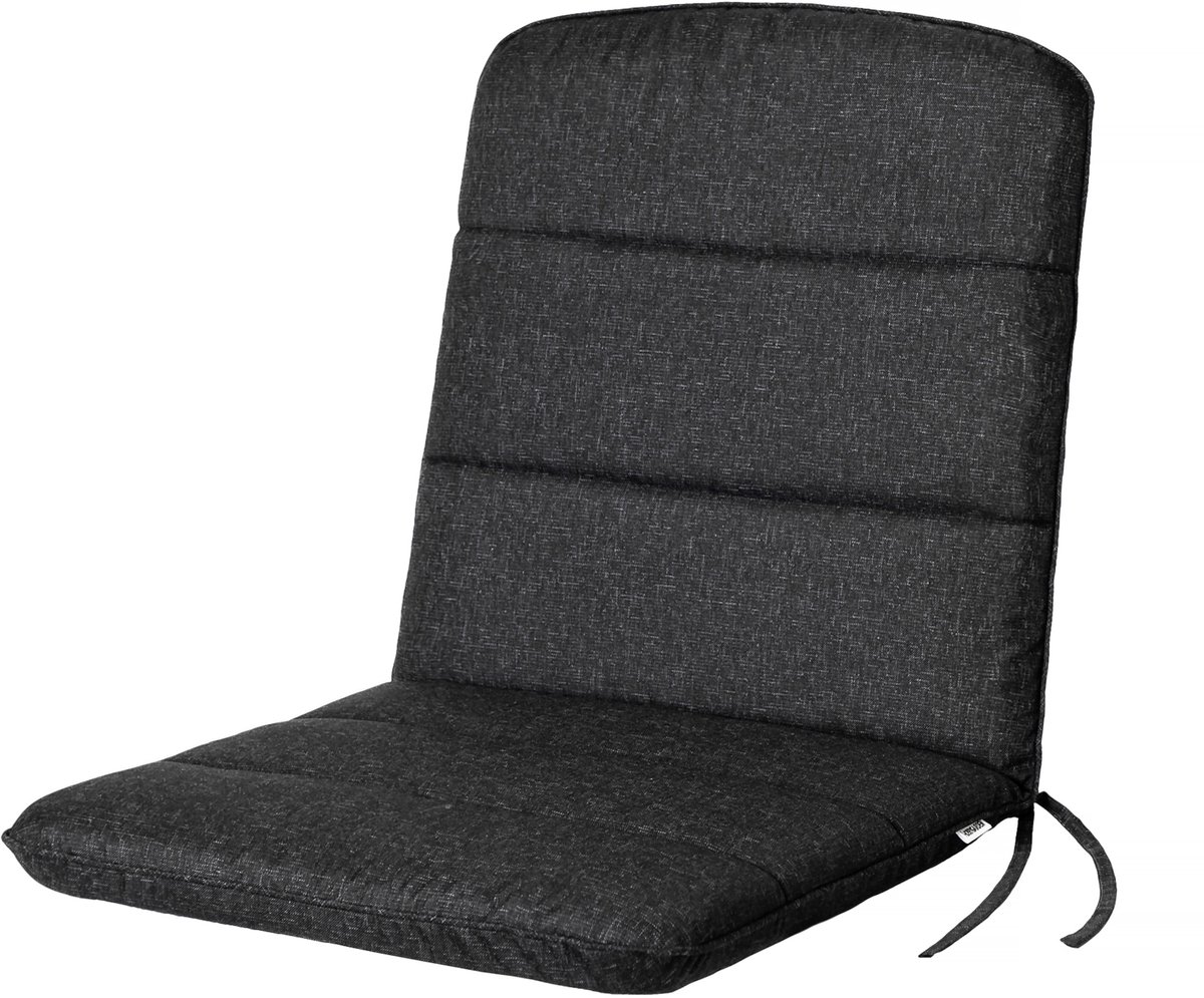 Hobbygarden Tuinstoelkussen Alba Zwart voor Lage Rug Tuinstoelen – Waterafstotend, UV-bestendig en Comfortabel