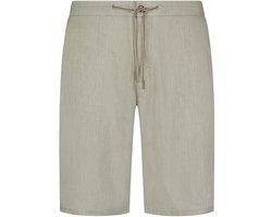 Chino short met linnen