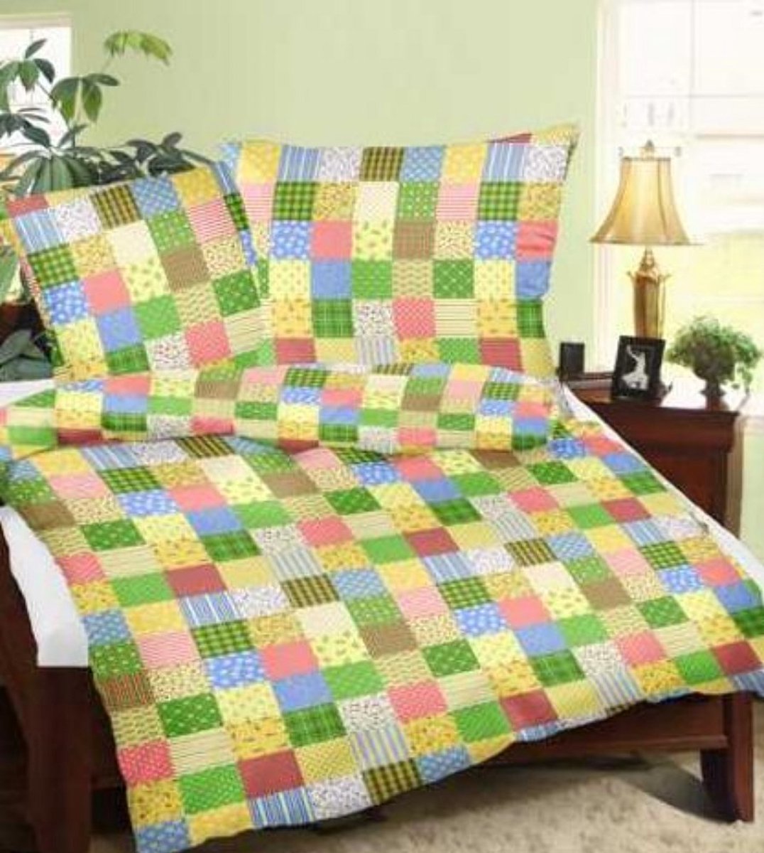 KARO - Kussensloop - 40x40 cm - Katoen - Patchwork Kleuren