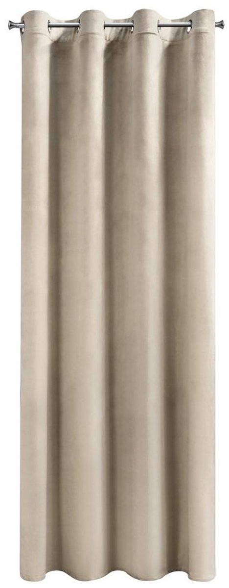 Eurofirany - Melanie Serie - Gordijn - Beige Velours - 140x250 cm