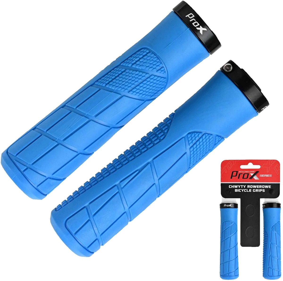 Prox GP-34 Serie - Fietsgrepen - 130mm - Blauw - Lock-On