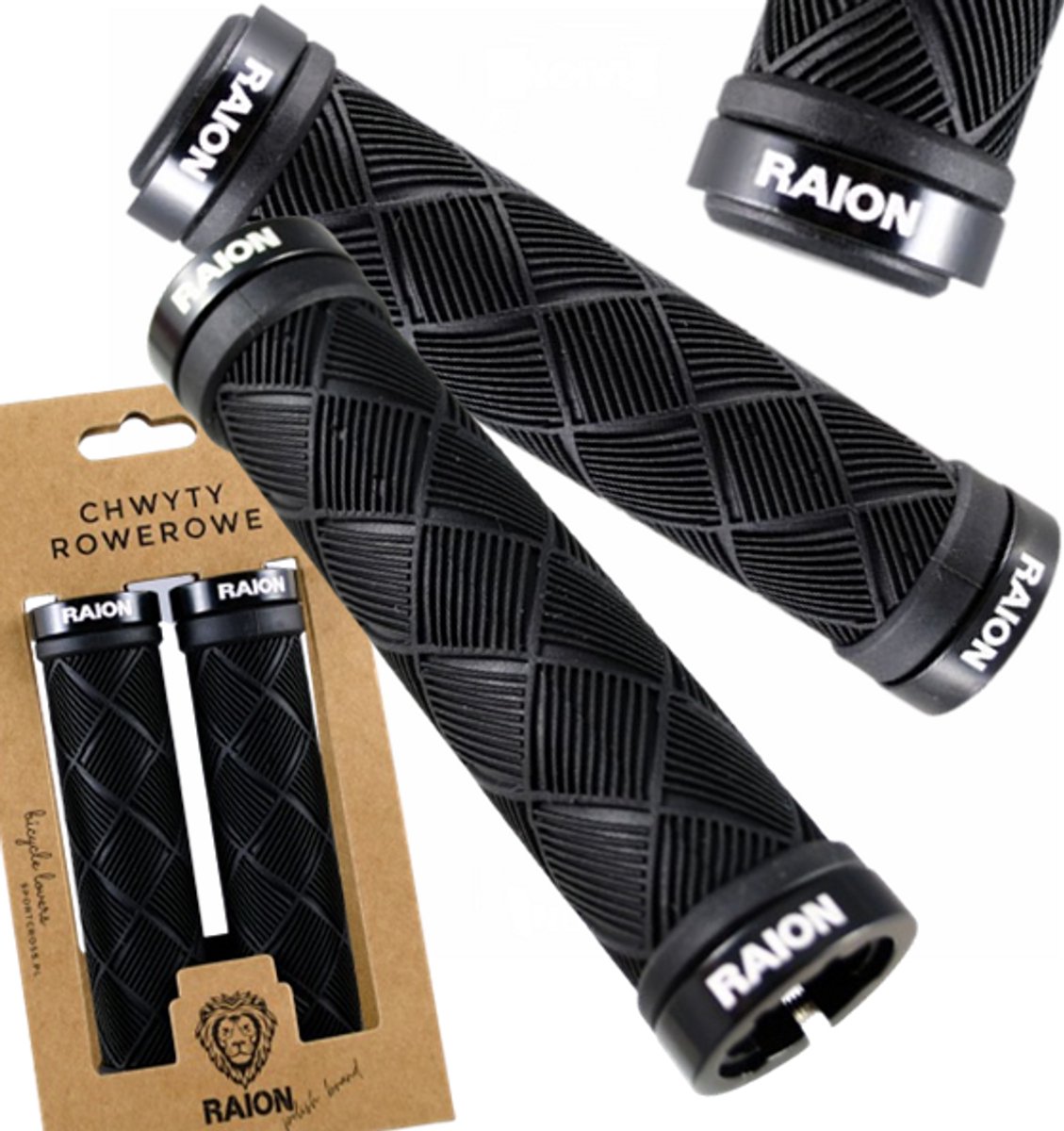 Raion Ergonomische Fiets Handvatten - Zwart - PVC/TPE/GEL