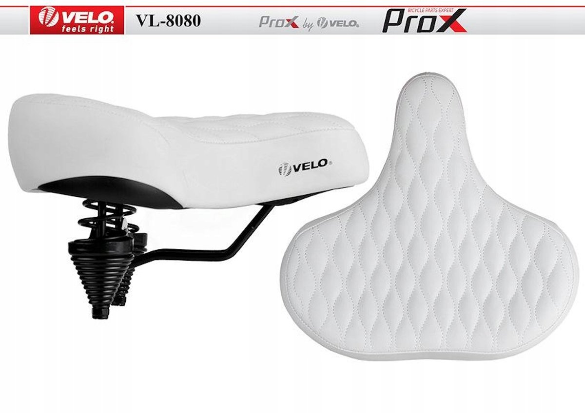 Fietszadel Comfort Zadel Dames/Heren - Foam Unisex Wit