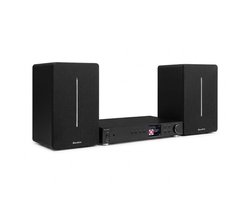 Audizio stereo set - Met tuner en boekenplankspeakers - Internetradio, DAB en Bluetooth - Zwart