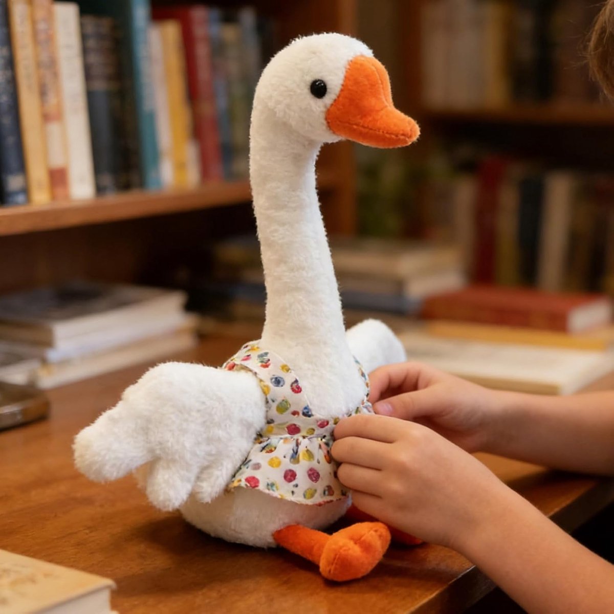 Dansende Gans Knuffel - Interactief Speelgoed - Kinderkamer Decoratie - Stemopname Functie - 34 cm Hoog