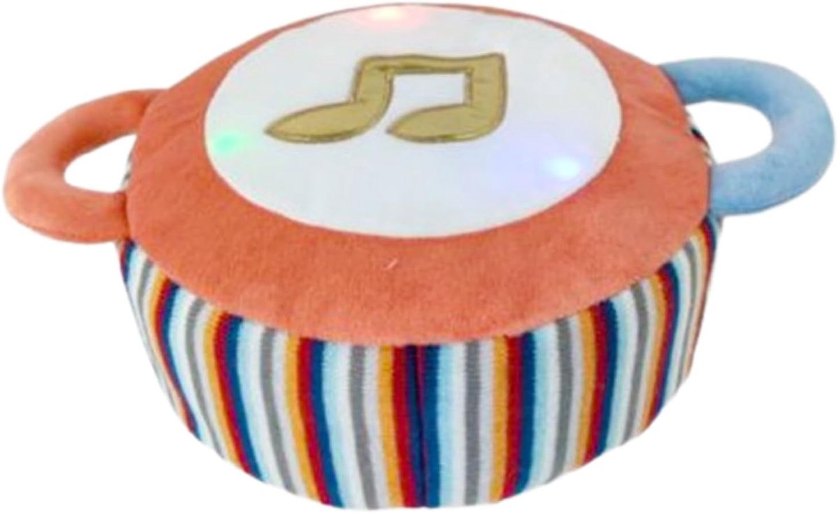 Muzikaal Knuffel Speelgoed - Zintuiglijke Pop - Kind Slaap Hulp - 16 Liedjes Muziek Licht - 35x22x12cm - Grote Trommel