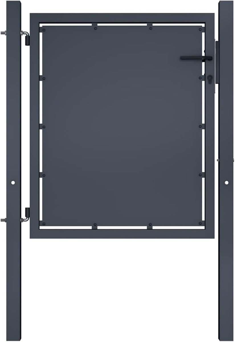Stalen Tuinpoort - Dubbele Poort - Tuin Afscheiden - Weerbestendig Materiaal - 100x75 cm -