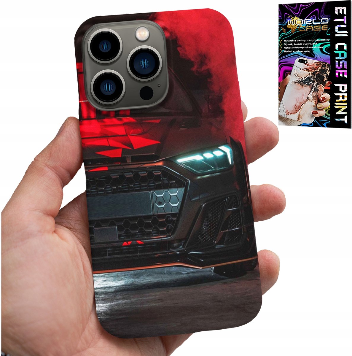iPhone 14 Pro hoesje - Sportwagens, autoventilator + glas