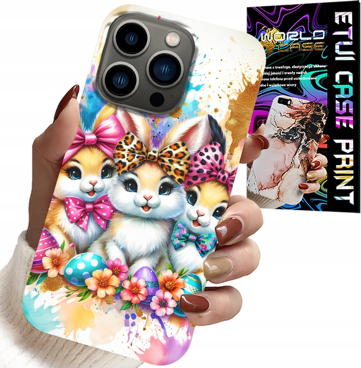 HOESJE VOOR IPHONE 15 PRO MAX - KONIJNTJES, KERST, KONIJN, PASEN