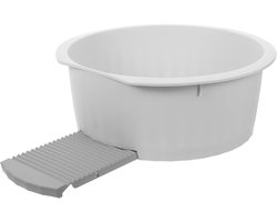 Wasbak Met Wasbord - Wastobbe Emmer - Handwas Kleding - Verstelbaar Ontwerp - 35.5x35.5cm - Grijs