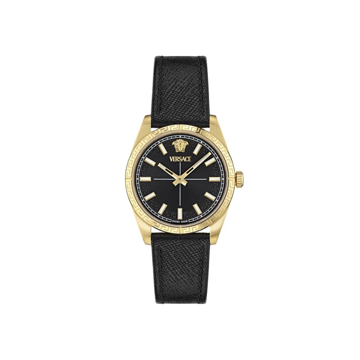 Versace Millenium VE0E00125 Horloge - Leer - Zwart - Ø 32 mm