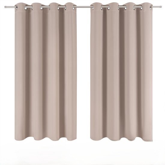 Rideaux Blumtal - Rideaux Occultants Ready Made - Rideaux Occultants - 140 x 145 cm - Taupe - Set de 2
