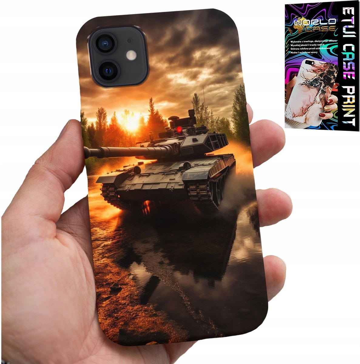 iPhone 13 Mini hoesje - Tank, oorlog, militair, patronen