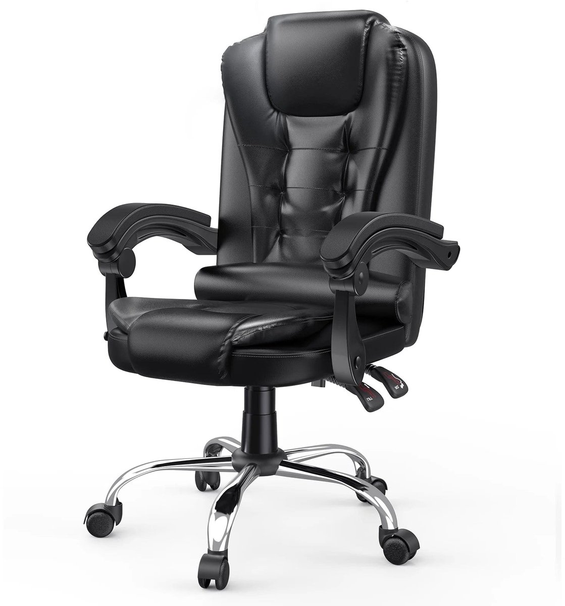 Ergonomische bureaustoel - Gaming stoel - Stoel - Kantoor - Wielen - Zwart