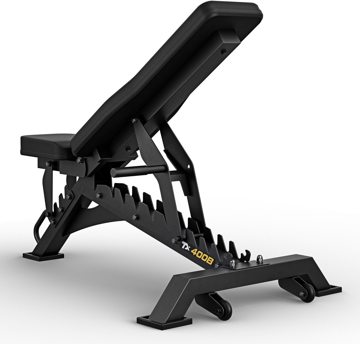 Trex Sport TX-400B – Professionele Halterbank – Trainingsbank – Incline & Flat Bench – Staalconstructie – Eenvoudig inklapbaar – Comfortabele Bekleding – Max. 150 kg