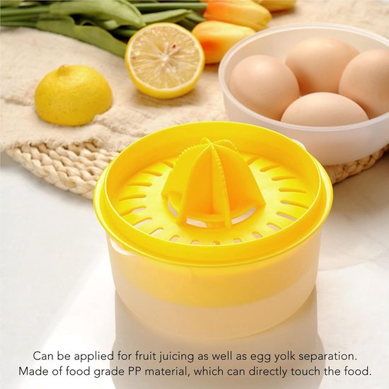 Citruspers - Sapmaker Handmatig - Verse Sappen Maken - Eenvoudige Bediening - Compact Formaat - Geel — afbeelding 5