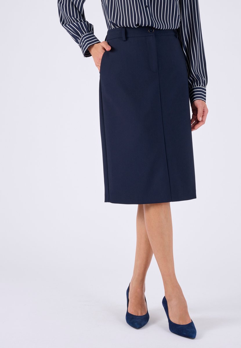 Damart - Kokerrok - Dames - Blauw - 38