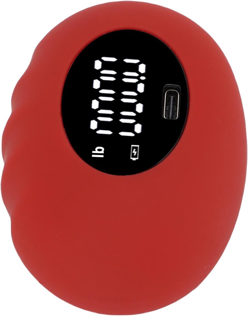 Handgreep Sterkte Tester - Grip Kracht Meter - Fitness Kracht Meten - Digitale Weergave 180 Kg - Siliconen Ergonomisch - Rood