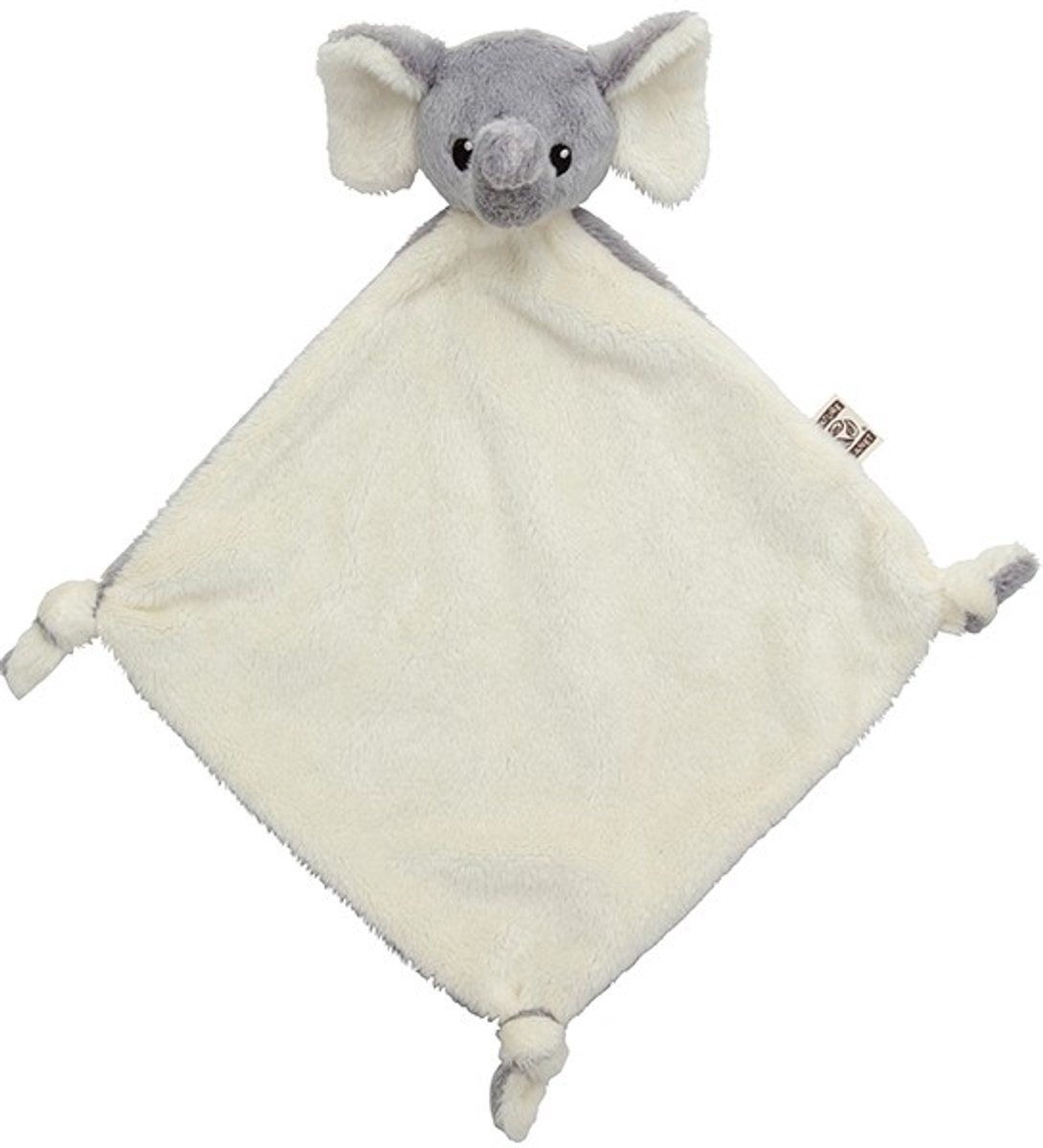 Blauwe olifant tuttel/knuffeldoekje 40 cm - Olifanten dieren knuffels - Baby geboorte kraamcadeaus