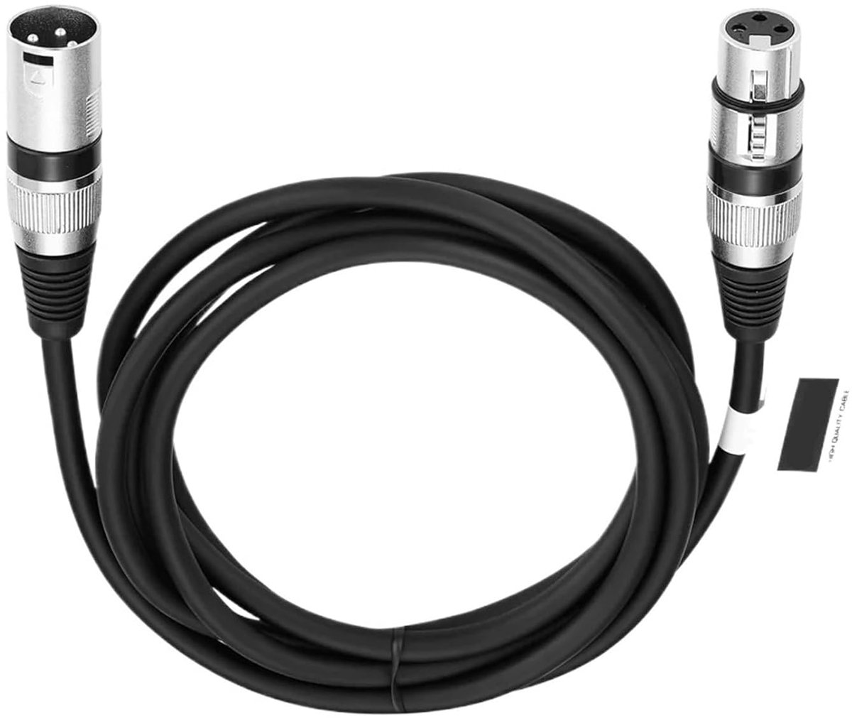 XLR Audiokabel - Microfoonsnoer - Muziekapparatuur - Dubbel Afgeschermd - 1 Meter - Zwart