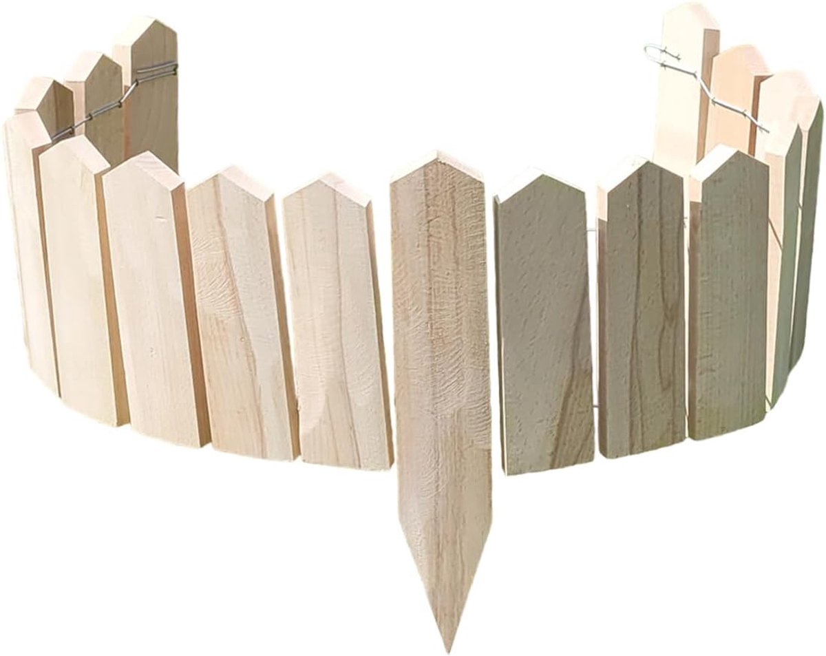 Houten Tuinhek - Decoratieve Omheining - Bloemen Beschermen - Gerecycled Beukenhout - 120x