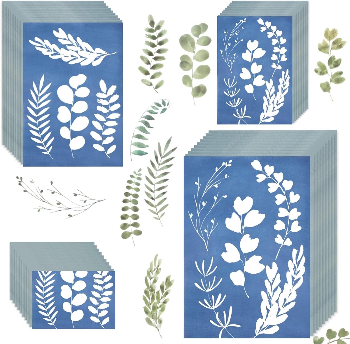 Cyanotype Papier Set - Zonne Print Papier - Doe Het Zelf Projecten - 100 Vel Waterbestendig