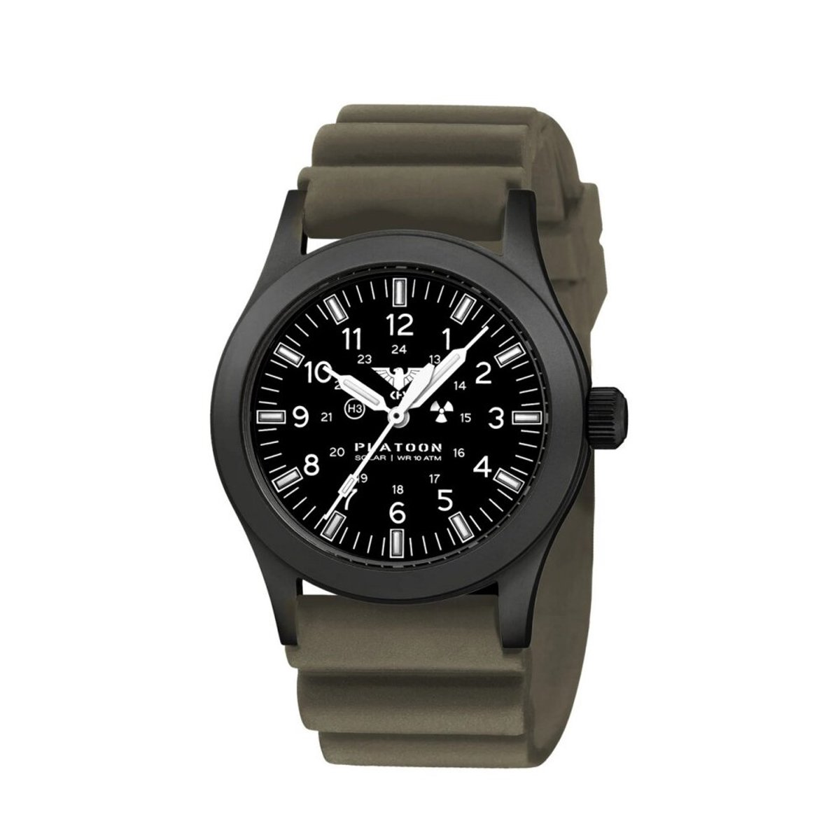 KHS - KHS.PLABSSF.DSGO - Polshorloge - Heren - PLATOON Black Steel Solar