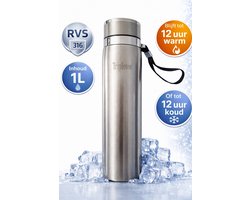 Tripleton® Luxe Thermosfles 1 Liter - RVS Isoleerfles Dubbel