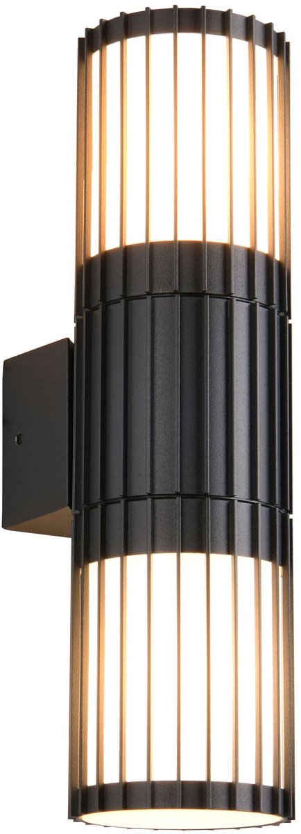 TRIO VOLGA - Wandlamp - Antraciet - excl. 2x E27 4 W - Verlichting omhoog en omlaag - Wandmontage - Buitenverlichting - IP54