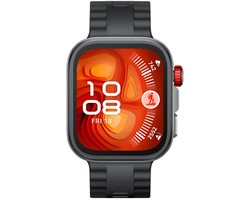 HUAWEI WATCH FIT 4 Pro - Zwart Fluorestomeer horlogeband | Ultra slank design | ECG functie | Geavanceerde sportmodi | Tot 10 dagen batterijduur | Compatibel met iOS & Android
