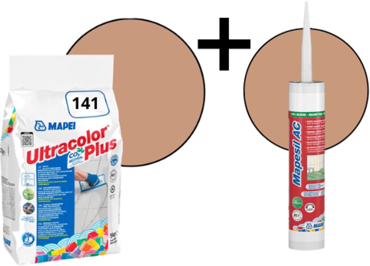 Combipakket Mapei Ultracolor Plus kleurcode 141 + siliconen kit kleurcode 141