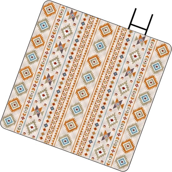 Couverture de pique-nique pliable - imperméable, résistante à l'humidité et au vent - séchage rapide et lavable - adapté au camping, à la randonnée et à d'autres activités de plein air - 200 cm * 200 cm
