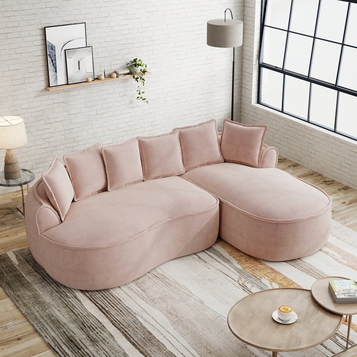 HAUSS SPOLE Hoekbank - Modulair Frameloos Sofa - Chaise Longue Met Diepe Zit - Voor Woonka