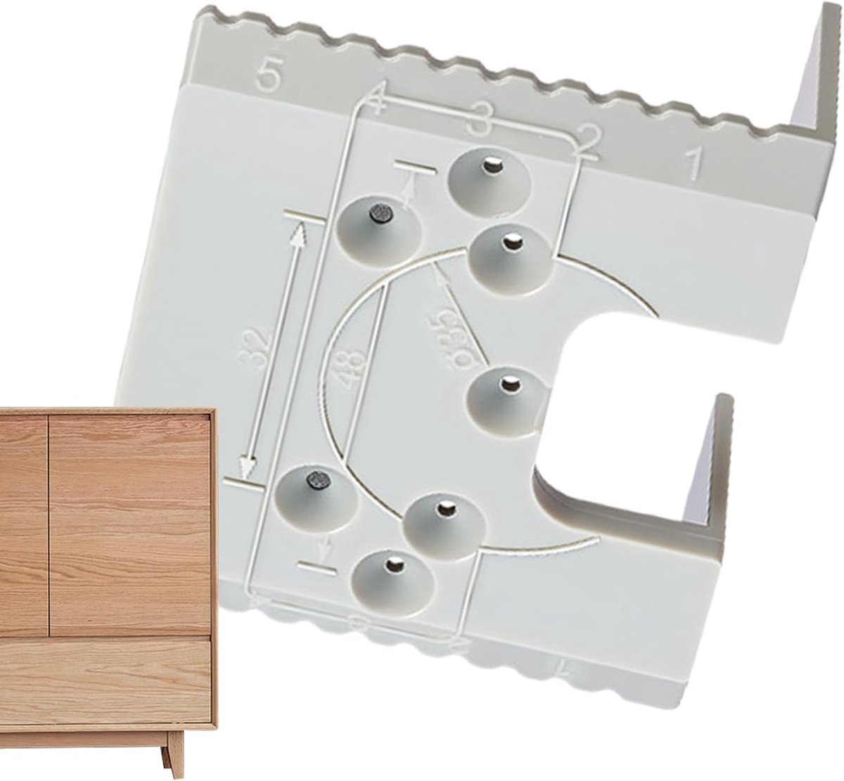 Scharnier Mal - Precisie Hulpmiddel - Deurpost Montage - Magnetisch Mechanisme - 6.8x6x2.8cm