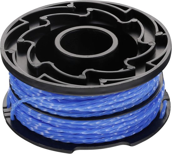 Set van 3 vervangende spoelen geschikt voor grasmaaiers, automatische draadaanvoerspoelen, 3 x 12 geschikt voorer nylon draad, 1,5 mm diageschikt voorer, blauw. — afbeelding 2