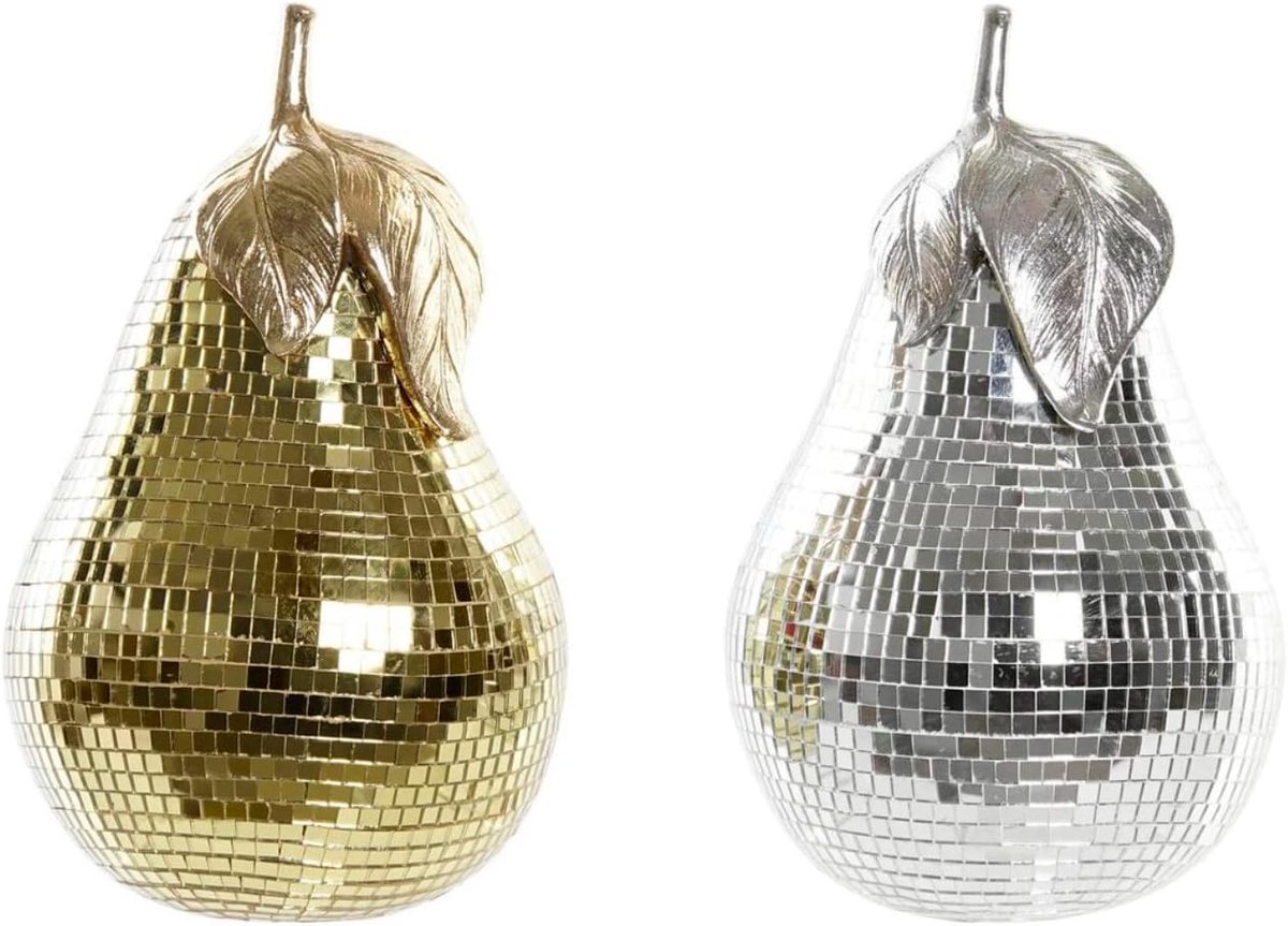 Disco Bal Standaard - Decoratie Bal - Feestelijke Sfeer - Gladde Gouden Afwerking - 12.5 x 13 x 21 cm