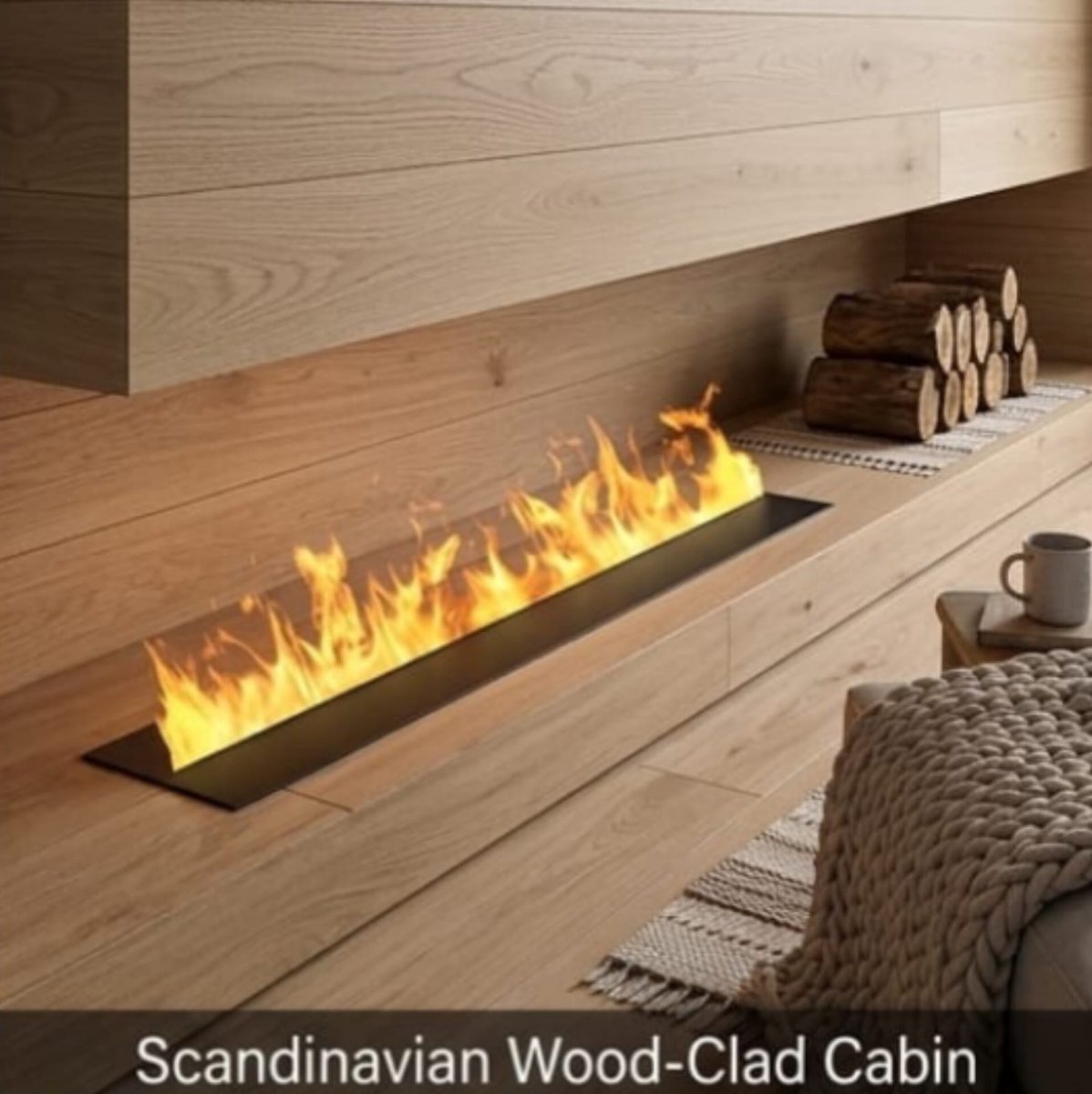 Elektrische waterdamphaard 100 cm – Arqam HydroFlame Smart Pro met wifi app bediening, LED vlammen in meerdere kleuren, realistisch 3D vuur zonder warmte, afstandsbediening, inbouw design RVS – Arqam