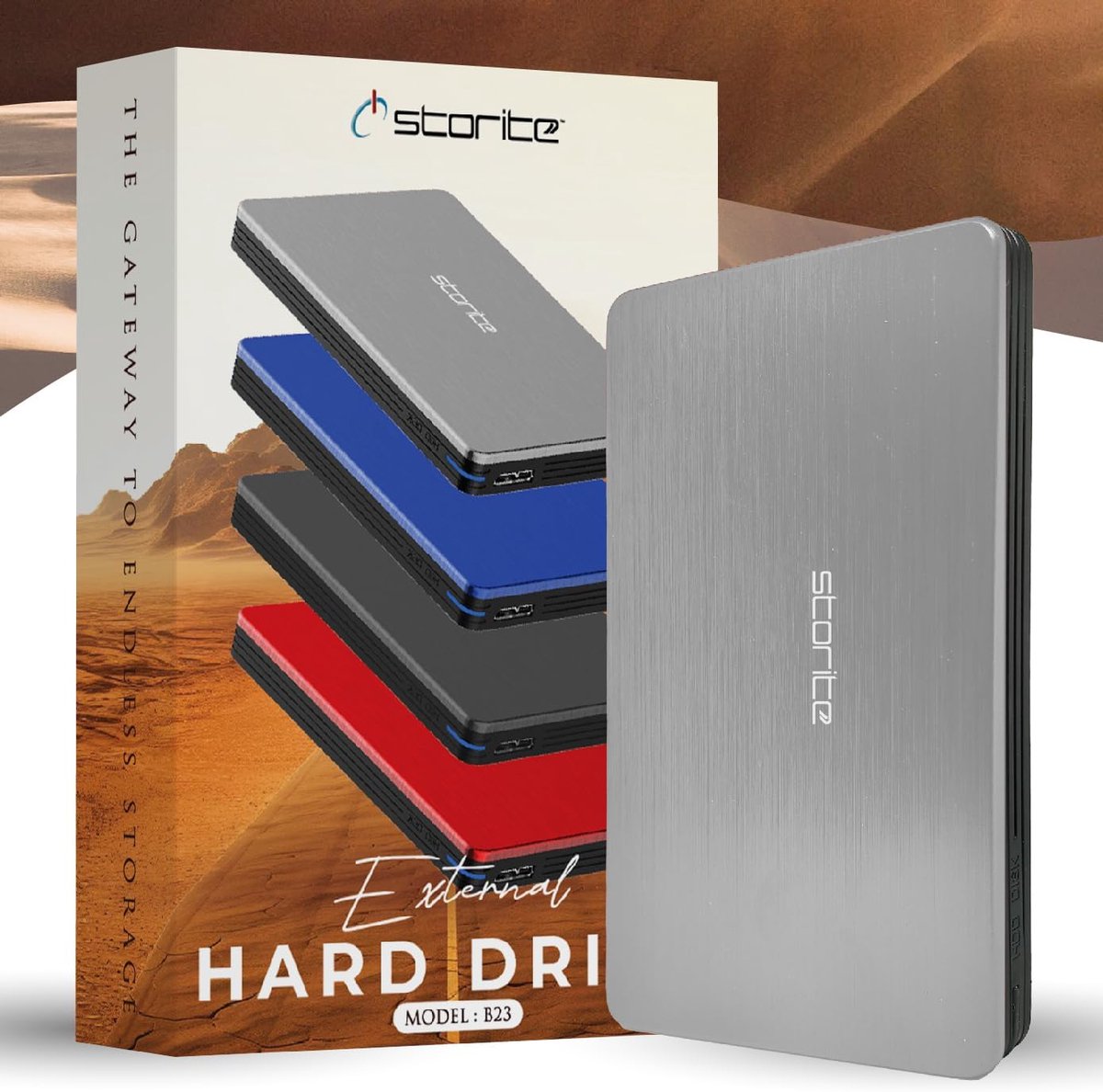 Externe Harde Schijf - Opslagmedium Gegevens - Bestanden Opslaan - Snelle USB 3.0 - 1 TB Capaciteit - Zilver