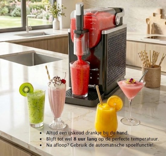 Techwood - TSLU2066 - Slush Puppy Machine & Cocktail Maker - 6 Programma’s - Inclusief Milkshake Functie - Houdt 8 Uur Koud - Zelfreinigend van Merkloos — afbeelding 4