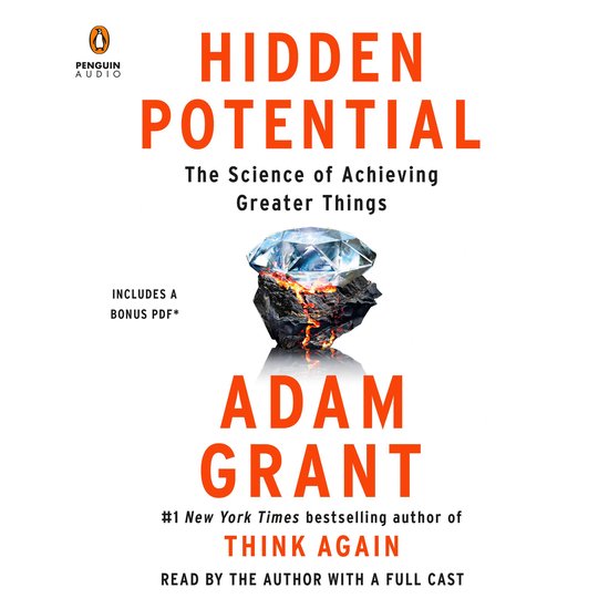 Couverture du livre "Hidden Potential" avec le titre en lettres orange et une image de diamant sur du charbon avec des braises incandescentes.