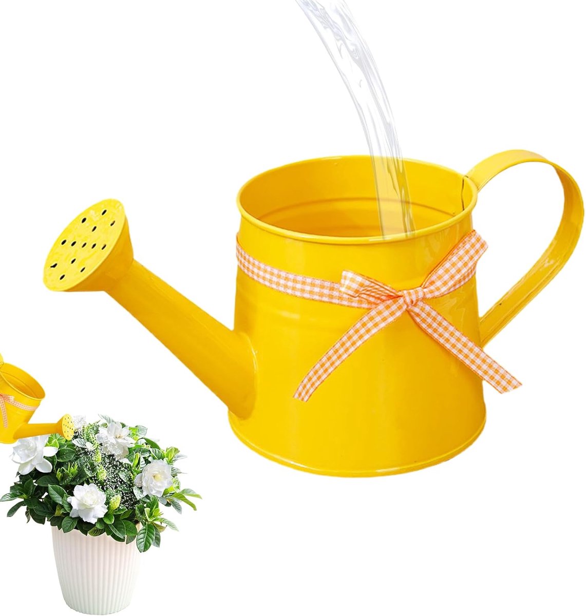 Kleine Gieter - Waterkan Binnen - Planten Verzorgen - Decoratief Lint - 1 Liter Inhoud