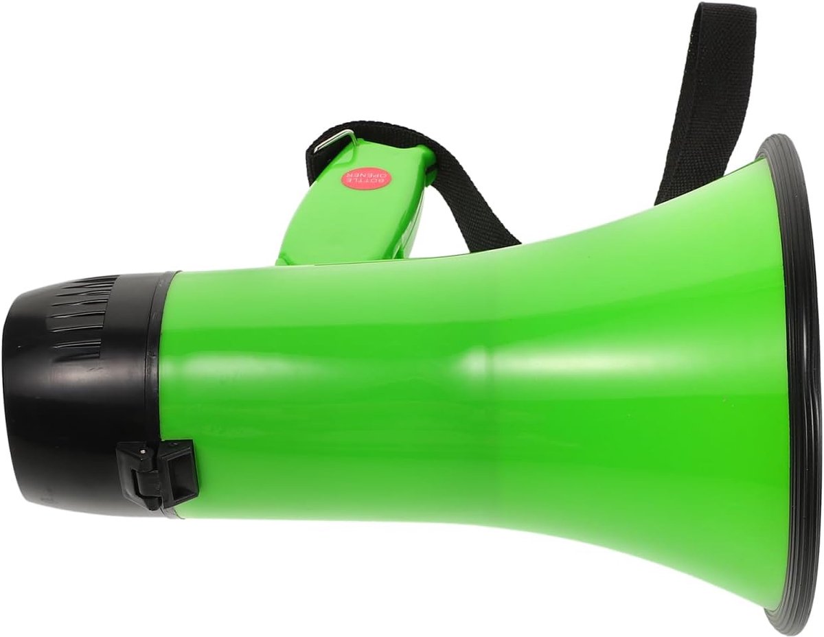 Handheld Megafoon - Draagbare Luidspreker - Outdoor Evenementen - 240s Opname Functie - 25.3 x 21.7 cm - Groen