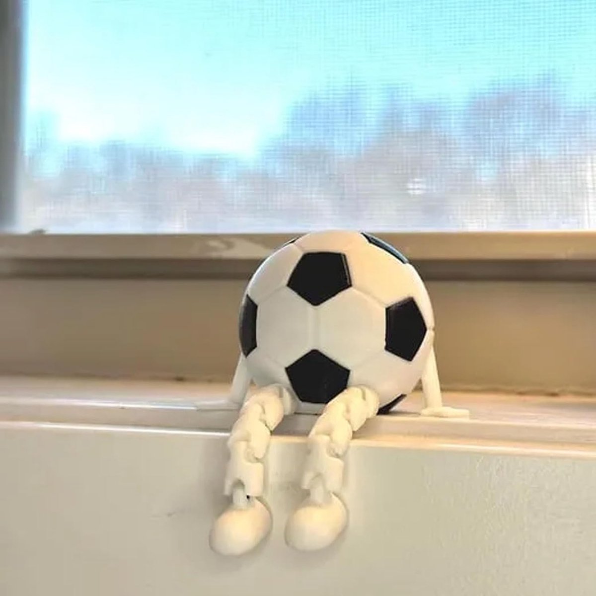 Sportbalbeeldjesserie - Miniatuur voetbalbeeldje - Uniek verzamelobject - Creatief miniatuurcadeau voor sportliefhebbers - Miniatuur atletenornamenten - Voetbal