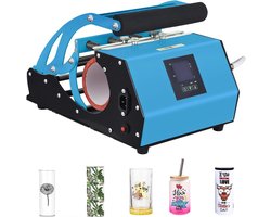 Beker Hittepers - Sublimatie Machine - DIY Bekers Maken - Digitale Instellingen - 11-20 oz - Blauw