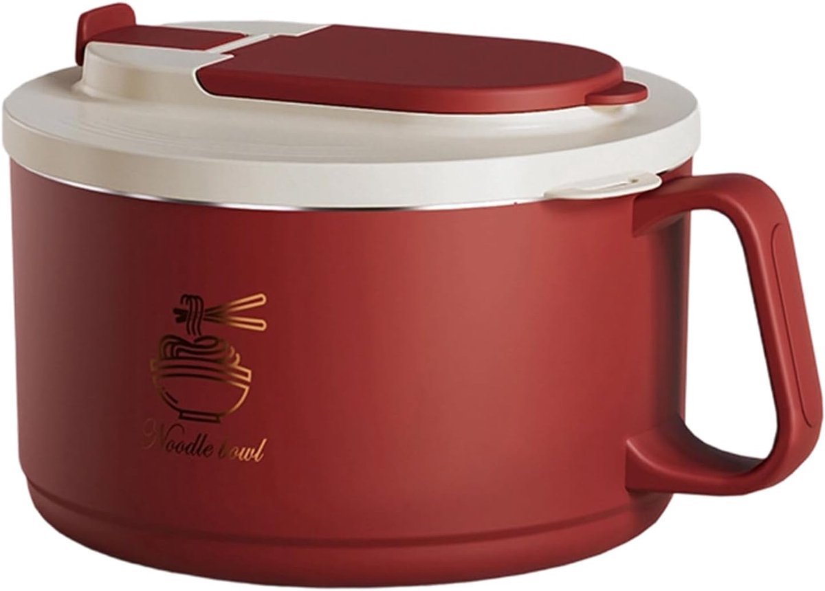 Lunchkom - Voedselcontainer - Maaltijden Meenemen - Lekdicht Antislip - 1650 ml - Rood