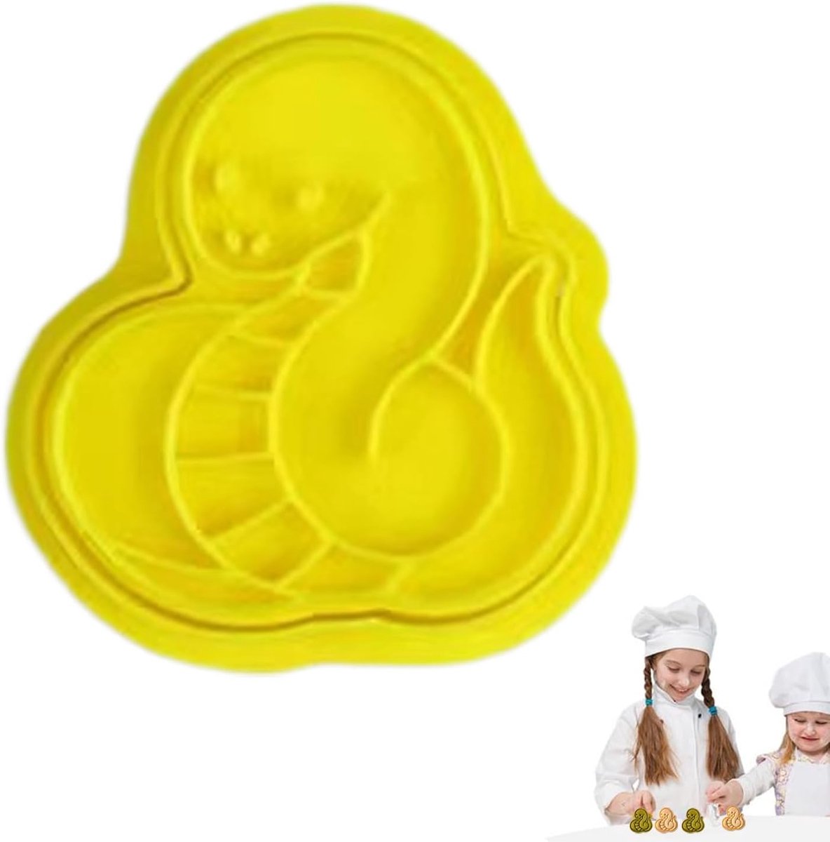 Koekjes Stempel - Bakvorm Snijder - Oud en Nieuw - Comfortabele Greep - 5.5 x 5.8 cm
