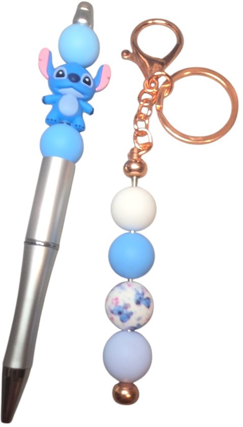 porte-clés stitch avec stylo stitch.