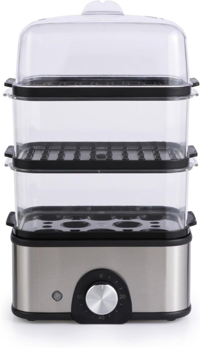 SAVI® Stoomkoker - Stoomkokers - Stoompan - Zilver - 35cm x 20cm x 10cm