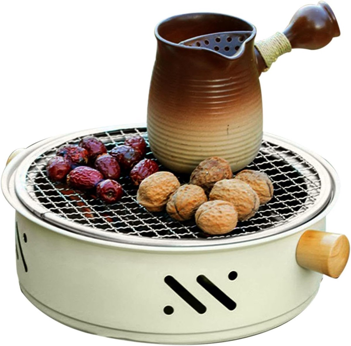 Draagbare Tafelgrill - Kleine BBQ - Buiten Eten - Rookloze Grill - 32 x 28 cm